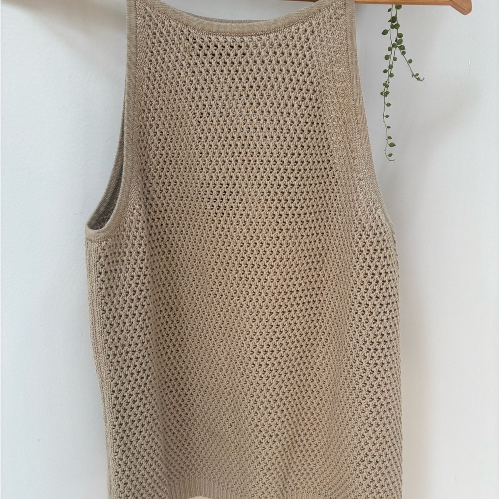 NWT Banana Republic Cotton Tan Knit Top - Size Small - Picture 2 of 6
